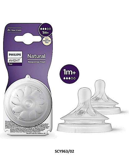 Tetinas Natural Flujo Médio 1m+ AVENT (Empaque de 2)