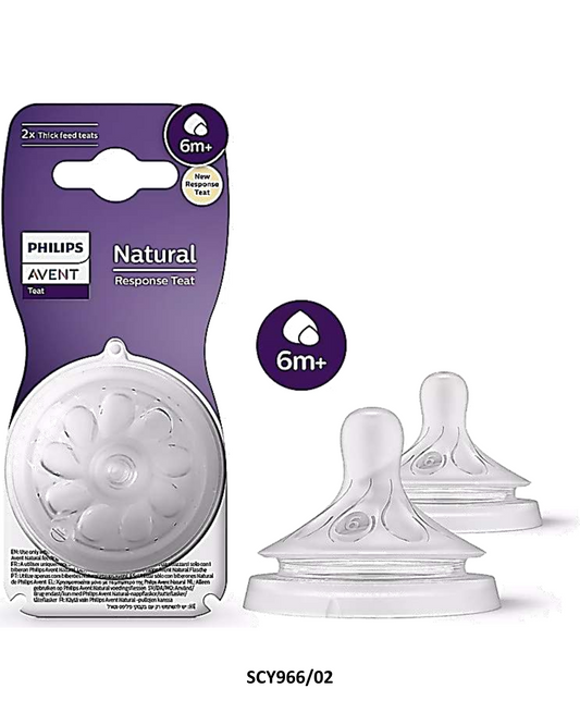 Tetinas Natural Flujo Espeso 6m+ AVENT (Empaque de 2)