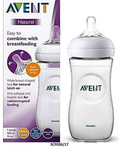 Tetero Natural 2.0 11oz Transparente AVENT