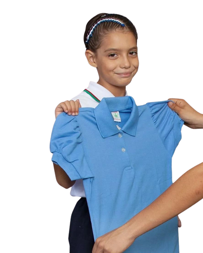 Chemise Escolar Cañamas Niña Azul