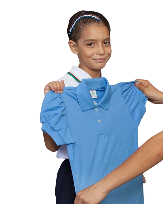 Chemise Escolar Cañamas Niña Azul