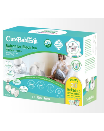 Extractor de leche eléctrico Manos Libres Cute Babies