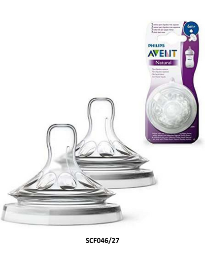 Tetinas Natural 2.0 Flujo Espeso  6m+ AVENT (Empaque de 2)