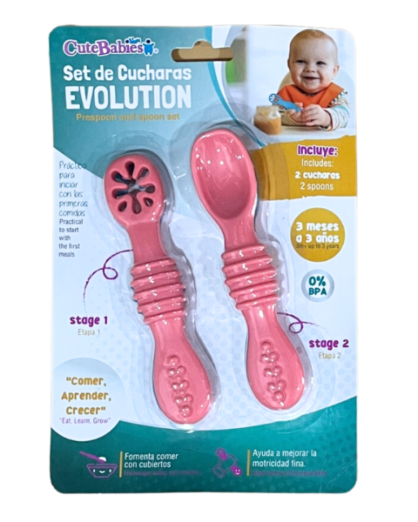 Set Cuchara Evolution 2 Pzas Cute Babies