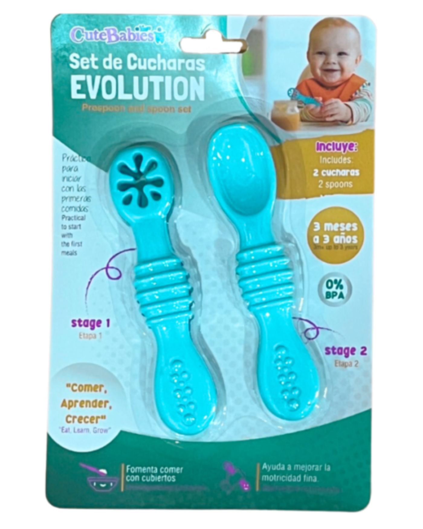 Set Cuchara Evolution 2 Pzas Cute Babies