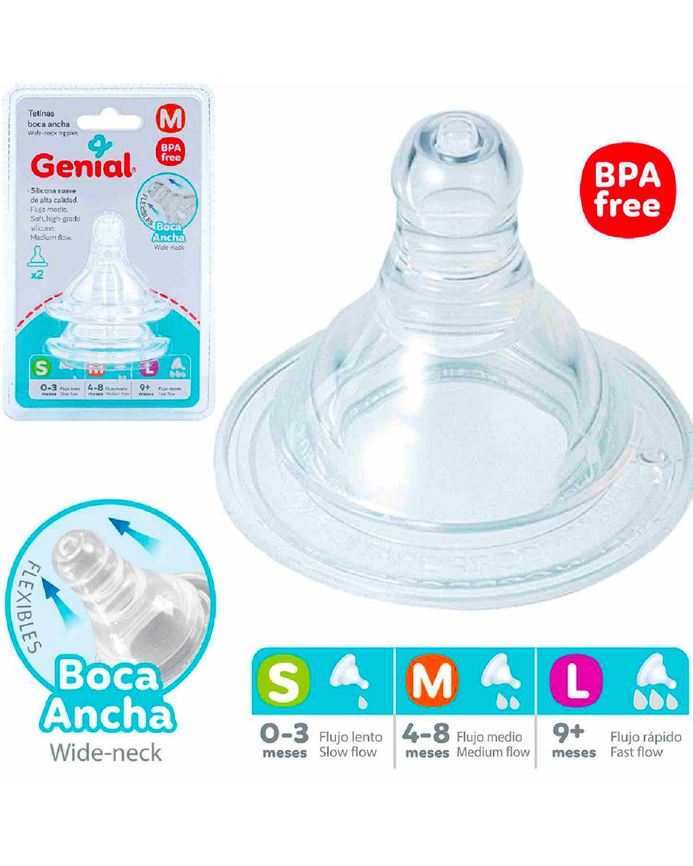 TETINAS BOCA-ANCHA GN-NP382